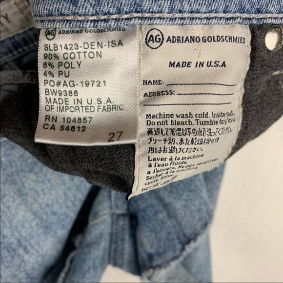 AG Adriano Goldschmied Light Wash Cutoff Shorts Size 27 - Picture 4 of 6